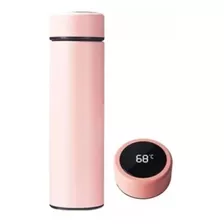 Garrafa Térmica Inteligente Sensor Temperatura Digital Rosa