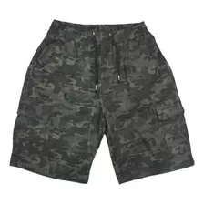 Bermuda Cargo Hombre Short Corto Jogger Gabardina