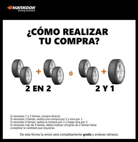 Paq. 2 Llantas 235/55 R19 Hankook Optimo H725 101h Foto 7