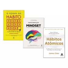 Kit Livros Mindset + O Poder Do Hábito+ Hábitos Atômicos