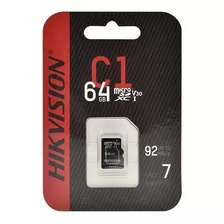 Cartão De Memoria Microsd 64gb Hikvision C1 Envio Imediato