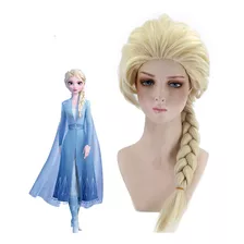 Vestido De Cosplay Para Halloween De Elsa Princesa Peluca De