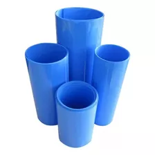 1m Termo Retrátil Pvc Azul P/ Baterias 240mm Chato