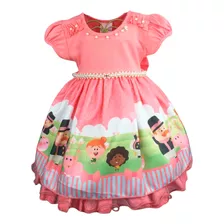 Vestido Infantil Kids Bebe Estampa Mundo Bita P Ao G