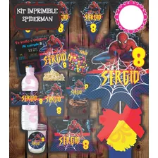 Kit Imprimible Spiderman Azul