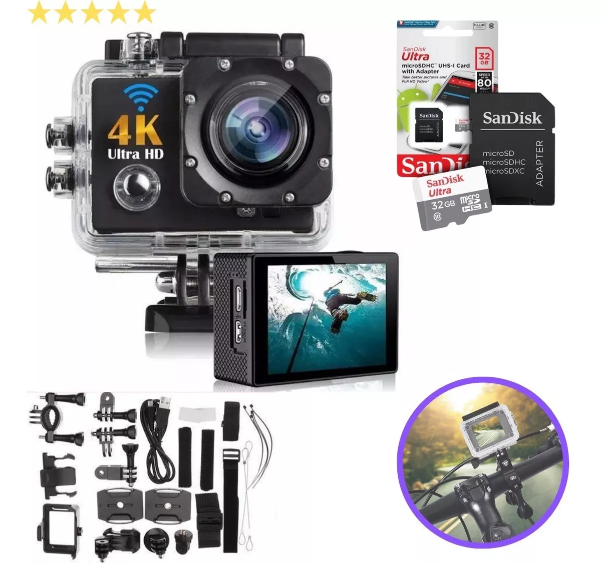 Câmera Go Cam Ultra Pro Full Hd 4k Sport Ação + Cartão 32gb