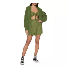 Casaco Farm Feminino Tricot Pelinho - Verde