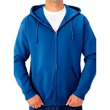 Campera Buzo Capucha C/cierre Bolsillos Algodon 100% Friza