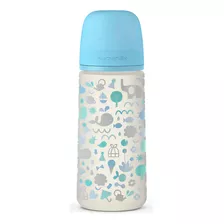 Mamadera Suavinex Bebé +6m 360ml Tet Anatómica Flujo Denso Color Celeste Memories