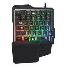 Teclado Gamer Semi-mêcanico Uma Mão 35 Teclas Profissional Cor De Teclado Preto