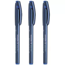 Caneta Rollerball Topball 857 Azul Schneider 0.6mm Kit 3 Un.