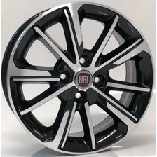 Rodas Fiat Cronos Aro 14 4x98 (jogo) + Bicos Cor Preto Com Diamantado