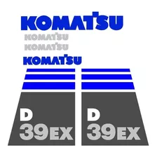 Kit Adesivos Trator De Esteira Compatível Komatsu D39ex Comp Cor Trator Esteira Komatsu D39ex