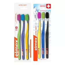 Escova Elmex Ultra Soft Suiça 6 Unidades Cores Sortidas