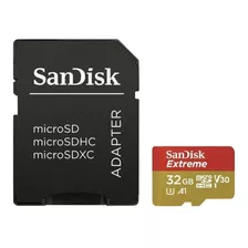 Cartão Sandisk Micro Sd 32gb Extreme C10 U3 V30 100mb/s