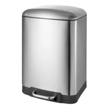 Papelero Inoxidable De 12 L Acero Inox Just Home Colletcion