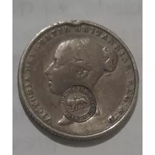 Moneda Six Pence Resello Costa Rica, Muy Buen Estado.