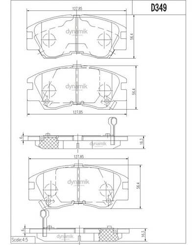 Balatas Semimetalicas Delanteras Van L4 2.5l 87 Al 90 Foto 2