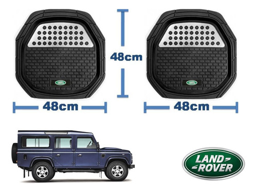 Tapetes 3d Logo Land Rover + Cubre Volante Defender 00 A 19 Foto 5