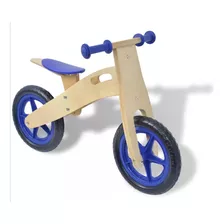Bicicleta Para Niños De Madera Azul - Sin Pedales Tipo Chivi