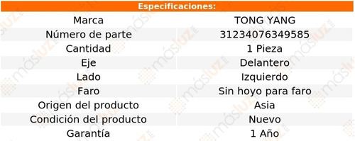 Rejilla Defensa Del Izq S/hoyo P/faro Volkswagen Gol 08/12 Foto 2