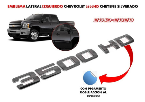 Emblema Chevrolet Cheyenne Silverado 3500 Hd 13-20 Izquierdo Foto 2