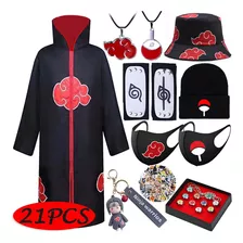 Naruto Anime Akatsuki Kit De 21 Accesorios De Bata De Ropa