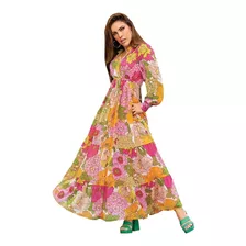 Maxidress Floral Mujer Multicolor 991-47