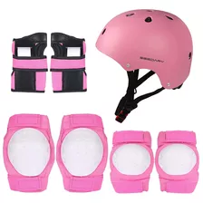 Kit De Proteccion Casco Rodilleras Coderas Muñequeras Niños