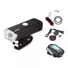Kit Acessórios Bike Lanterna E Pisca Velocimetro E Case Cel