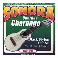 Encordado Charango Nylon Negro Sn24 Cuerdas Hecho En U.s.a