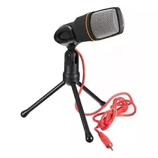 Microfone Condensador Para Gravação No Pc Com Cabo E Tripe 