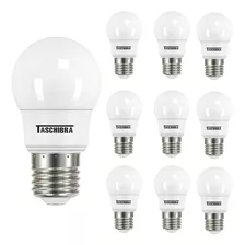 Lâmpada Bolinha Led Tkl 30 4,9w E27 Taschibra Kit C/10 Peças Cor Da Luz Quente 3000k 110v/220v