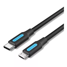 Cable Tipo C A Microusb Vention Carga Transferencia Datos 2m Negro
