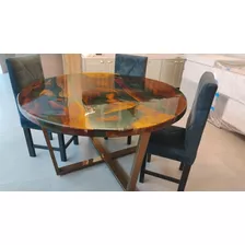 Mesa Em Resina Epóxi 