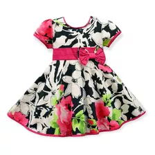 Vestido Niña Bebé Diseño Flores Talla 9/12 Meses A 3/4 Años