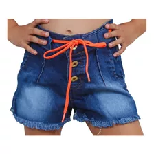 Shorts Jeans Menina Infantil Juvenil Feminino Verão