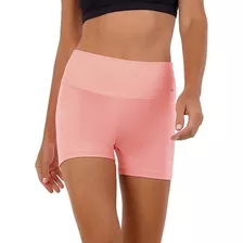 Shorts Fitness Alto Giro Feminino Suplex Termo Coral Vibe