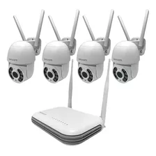 Kit Cctv 4 Camaras Wifi Inalambricas Vision Nocturna Color