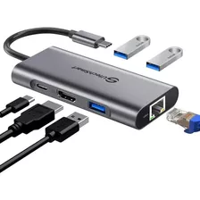 Hub Usb-c Utechsmart | Usb 3.0, Hdmi, Ethernet | Mac Y Mas