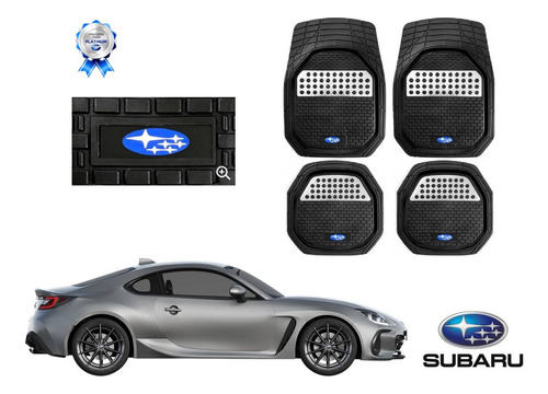 Tapetes 3d Logo Subaru + Cubre Volante Brz 2022 A 2024 2025 Foto 2