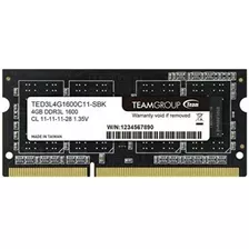 Memoria Ram Para Laptop, Sodimm Ddr3 4gb Ddr3-1600 Mhz 