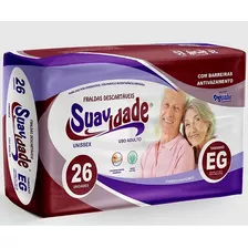 Fralda Geriátrica Adulto Suavidade Eg 26un