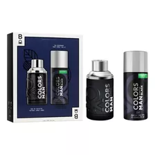 Kit Perfume Benetton Man Black 100ml +desodorante 150ml Febo