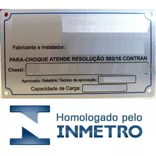 Plaqueta Placa Para-choque Resolução 593/16 Caminhões Sedex