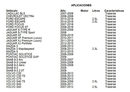 Balatas De Disco Tras Mazda Mazdaspeed 3 2008-2013 2.3l Fag Foto 2