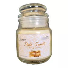 Vela Aromatica Palo Santo Descarga Y Fortuna 16 Horas Color Blanco Beige