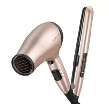 Combo Plancha Alisadora+secador De Cabello Rose G Remington