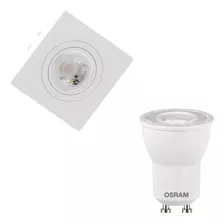 Spot Led Quadrado Embutir Branco Par11 3w 300lm Bivolt Osram