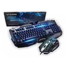 Combo Gamer Teclado Gamer + Mouse Gamer V-100 Luz Led Rgb